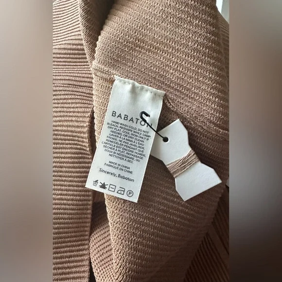 Babaton Tan Backless Ribbed Dress - Picture 5 of 6